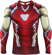 compression shirt cosplay iron man men's clothing for t-shirts & tanks logo