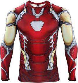 img 4 attached to Compression Shirt Cosplay Iron Man Men's Clothing for T-Shirts & Tanks