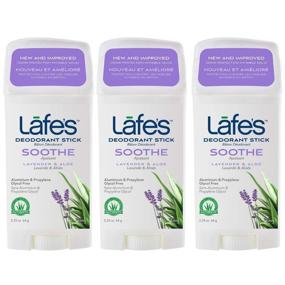 img 4 attached to 🌿 Lafe's Soothe - Lavender & Aloe - Natural Deodorant Stick for Women & Men - Aluminum-Free, Vegan, Cruelty-Free, Gluten-Free, Paraben-Free & Baking Soda-Free - 24-Hour Protection - 3 Pack (2.25 oz each)