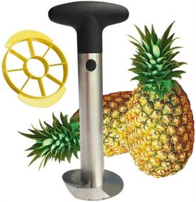 img 4 attached to 🍍 Premium Stainless Steel Pineapple Corer - Upgraded Thicker Blade for Effortless Pineapple Core Removal: Kitchen Slicer and Cutter Tool