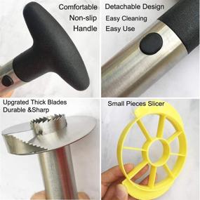 img 2 attached to 🍍 Premium Stainless Steel Pineapple Corer - Upgraded Thicker Blade for Effortless Pineapple Core Removal: Kitchen Slicer and Cutter Tool