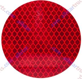 img 2 attached to 🚦 Set of 4 High Visibility Stick-On Prism Reflectors - 3" Round, DOT-SAE Approved, Amber/Red Reflective Adhesive for Trailer, Camper, RV, Flatbed, Fender, Boat, Marine - Weatherproof