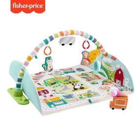 img 3 attached to 🏢 Fisher-Price Activity City Gym: Jumbo Playmat with Music, Lights, Vehicle Toys, and Extra-Large Play Space for Infants and Toddlers