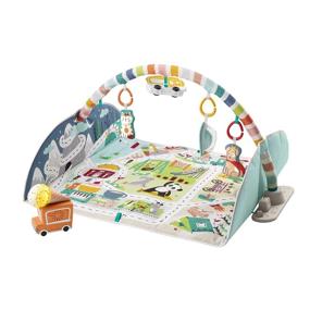 img 4 attached to 🏢 Fisher-Price Activity City Gym: Jumbo Playmat with Music, Lights, Vehicle Toys, and Extra-Large Play Space for Infants and Toddlers