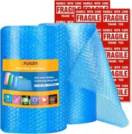 💨 fuxury blue anti-static bubble cushion wrap roll - 2 rolls, 72 feet total: protect and secure with air bubble technology! logo