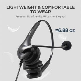 img 1 attached to 🎧 AUSDOM BS01 USB Headset: Noise Cancelling Microphone for Clear Communication in Office, Call Centers, and Work from Home