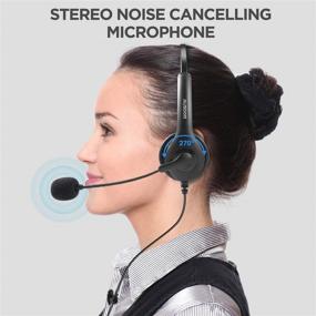 img 3 attached to 🎧 AUSDOM BS01 USB Headset: Noise Cancelling Microphone for Clear Communication in Office, Call Centers, and Work from Home