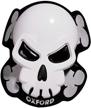 oxford skull knee sliders white logo