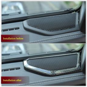 img 3 attached to Enhanced Carbon Fiber ABS A-pillar Speaker Decoration Cover Trim Stickers – Interior Car Accessories for Jeep Wrangler JL/JLU 2018-2019