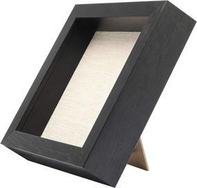 img 3 attached to 8x8 Shadow Box Frame Display Case for Awards Medals Photos - Ready to Hang - Black Wood Memory Box