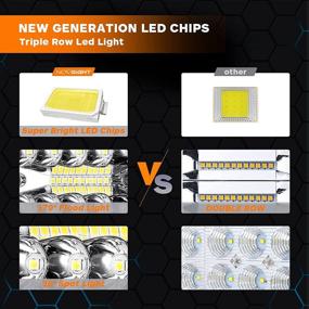 img 1 attached to Светильники светодиодные NOVSIGHT 4 дюйма - 120 Вт, 12 800 люмен, прожектор, высокая яркость, тройное расположение LED, комбинированный световой пучок в режиме прожектора и широкого рассеивания, водонепроницаемость IP68 для гольф-кара, джипа, лодки, грузовиков, Вездеходов, Мотовездеходов - гарантия 2 года