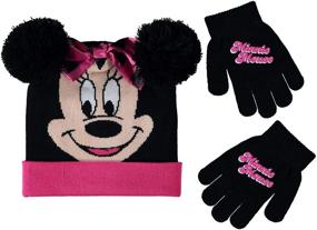 img 1 attached to 🧣 Stay Warm and Stylish with Disney Minnie Beanie Mittens - Girls' Knitted Accessories for Cold Weather
