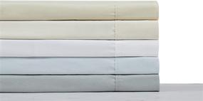 img 1 attached to 🏩 Luxurious Charisma Percale Cotton Pillowcases - 400 Thread Count, Standard Size, in Crisp White