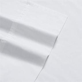 img 2 attached to 🏩 Luxurious Charisma Percale Cotton Pillowcases - 400 Thread Count, Standard Size, in Crisp White