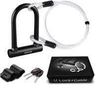 🔒 aibrisk heavy duty u lock bike lock with 4ft security cable and 5-digit combination for high-level bike security logo