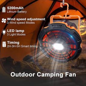 img 3 attached to 🏕️ Kratax Portable Camping Fan: USB Rechargeable with Light, Hook, and Remote Control - Ideal for Home, Office, Travel, Camping, Picnic, Hiking