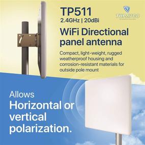 img 3 attached to Tupavco TP511 WiFi Panel Antenna 2.4GHz (20DBi) Outdoor Directional (2400-2483 📶 MHz) Wireless Network Signal (Pole Mast Mount) Weatherproof High-Gain Long Range (N-Female Connector)