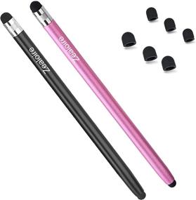 img 4 attached to High Precision 2 in 1 Stylus Pens for Touch Screens - Zealoire Capacitive Stylus for iPad iPhone, Samsung Galaxy & More Universal TouchScreen Devices