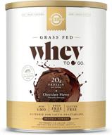 solgar grass-fed whey protein powder chocolate, 2.3 lb - 20g of new zealand grass-fed 🍫 protein - delicious flavor with easy mixing - supports strength and recovery - non-gmo, 36 servings logo