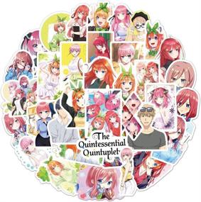 img 2 attached to 🎁 The Quintessential Quintuplets Laptop Stickers Set - 50 Pcs, Waterproof Anime Cute Girl Stickers for Teens, Adults, Girls - Perfect Gift for Water Bottles, Skateboards, Cars, and Phones