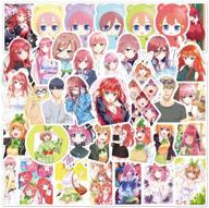 🎁 the quintessential quintuplets laptop stickers set - 50 pcs, waterproof anime cute girl stickers for teens, adults, girls - perfect gift for water bottles, skateboards, cars, and phones logo