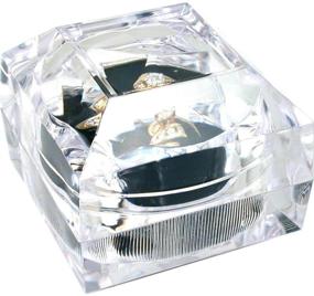 img 2 attached to 🎁 Pack of 24 Clear Crystal Ring Gift Boxes (1 7/8 inch)