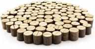 📸 100 pack bulk wooden birchen base photo name card holder - perfect wedding party table decoration, place cards included logo