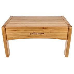 img 4 attached to Green Bamboo Step Stool for Children's Growth