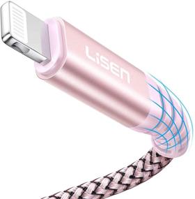 img 4 attached to LISEN 6.6ft iPhone Charger Cable: MFi Certified, Fast Charging Lightning to USB A Cable for iPhone, iPad - never rupture, 2.4A compatible with iPhone 11 Pro Max XS XR X 8 7 6S 6 Plus 5S 5 SE