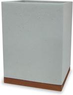 steel nusteel concrete wooden wastebasket logo
