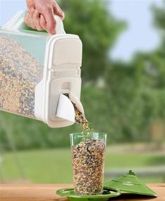 img 1 attached to Convenient Clear Bag-In Pet Food and Bird Seed Dispenser - Large Size by Buddeez