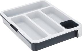 img 2 attached to 🗄️ Joseph Joseph 85042 DrawerStore Expandable Cutlery Tray: Enhanced Organization in Sleek Gray Design