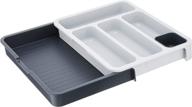 🗄️ joseph joseph 85042 drawerstore expandable cutlery tray: enhanced organization in sleek gray design логотип