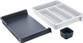 img 1 attached to 🗄️ Joseph Joseph 85042 DrawerStore Expandable Cutlery Tray: Enhanced Organization in Sleek Gray Design