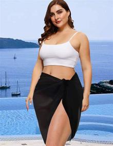 img 3 attached to 👙 Hanna Nikole Plus Size Sarong Swimsuit Cover-Up: Bikini Beach Wrap Skirt for Women