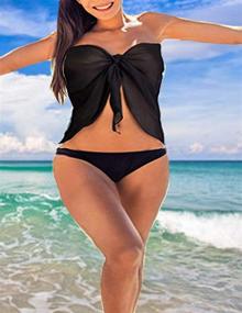 img 2 attached to 👙 Hanna Nikole Plus Size Sarong Swimsuit Cover-Up: Bikini Beach Wrap Skirt for Women