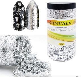 img 3 attached to ⚡ Canvall Silver Foil Flakes: Enhance Nails, Crafts, Slime, Resin Jewelry, Painting Art & Home Decoration – 20g Jar