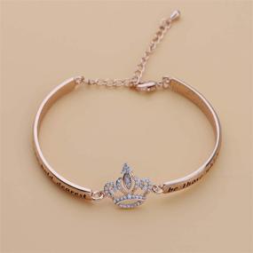 img 2 attached to 👑 LQRI Quinceañera Gift Girl Sweet 15 Gift Princess Crown Bracelet - Dreamy Quince Jewelry 15th Birthday Gift for Her