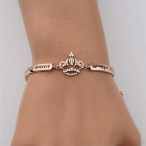 img 1 attached to 👑 LQRI Quinceañera Gift Girl Sweet 15 Gift Princess Crown Bracelet - Dreamy Quince Jewelry 15th Birthday Gift for Her