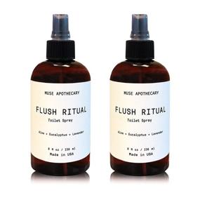 img 4 attached to 🚽 Muse Bath Apothecary Flush Ritual - Aromatic & Refreshing Toilet Spray, Pre-Flush Usage, 8 oz, Infused with Natural Essential Oils - Aloe + Eucalyptus + Lavender, Set of 2
