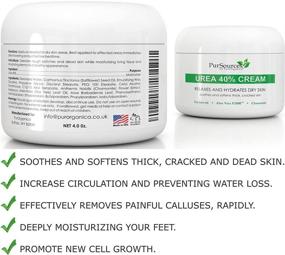 img 1 attached to 👣 PurOrganica Urea 40% Foot Cream – Ultimate Callus Remover – Intensive Moisturizer & Rejuvenator for Tough, Cracked, Rough, Lifeless, and Dehydrated Skin – Ideal for Feet, Elbows, and Hands