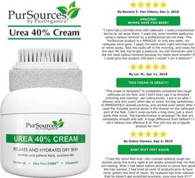 img 2 attached to 👣 PurOrganica Urea 40% Foot Cream – Ultimate Callus Remover – Intensive Moisturizer & Rejuvenator for Tough, Cracked, Rough, Lifeless, and Dehydrated Skin – Ideal for Feet, Elbows, and Hands