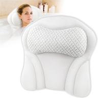 🛁 caycoin ultra-soft 4d air mesh bath pillow for tub comfort and neck/back support with 6 suction cups - ergonomic design for an enhanced spa experience - suitable for women & men logo