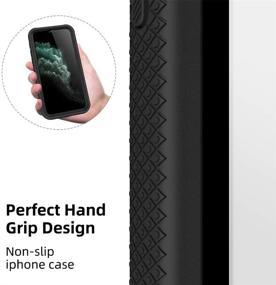 img 2 attached to 📱 Shockproof Full Body Protective Case for iPhone 11 Pro 5.8 inch with Screen Protector - Clear & Black