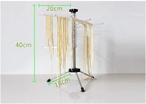 img 2 attached to 🍝 Convenient Collapsible Pasta Drying Rack | 16 BPA-Free Rods | Holds 4.5 lbs (2kg) Pasta | Noodle Dryer for Homemade Goodness