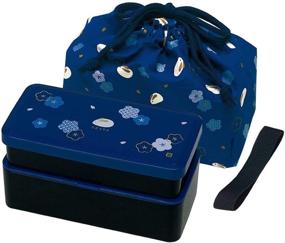 img 4 attached to 🍱 Authentic Japanese Traditional Rabbit Blossom Bento Box Set - Square 2 Tier with Rice Ball Press & Bento Bag (Blue)