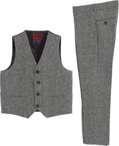 img 4 attached to 👖 Gioberti Boys' Clothing: Tweed Plaid Pants