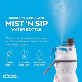 img 1 attached to O2COOL Mist N Sip Water Bottle, 20 oz, White