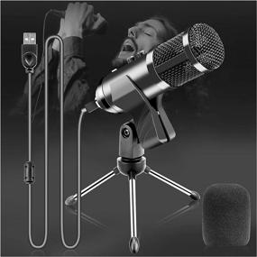 img 4 attached to 🎤 ProaStar USB Microphone for PC, Plug&amp;Play Computer Microphone with Tripod Stand - 192KHZ/24BIT Condenser Mic for Recording, Streaming, YouTube, Zoom, Podcasting (Black)