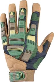 img 3 attached to 🧤 Camouflage Full Finger Outdoor Gloves for Men - AXBXCX